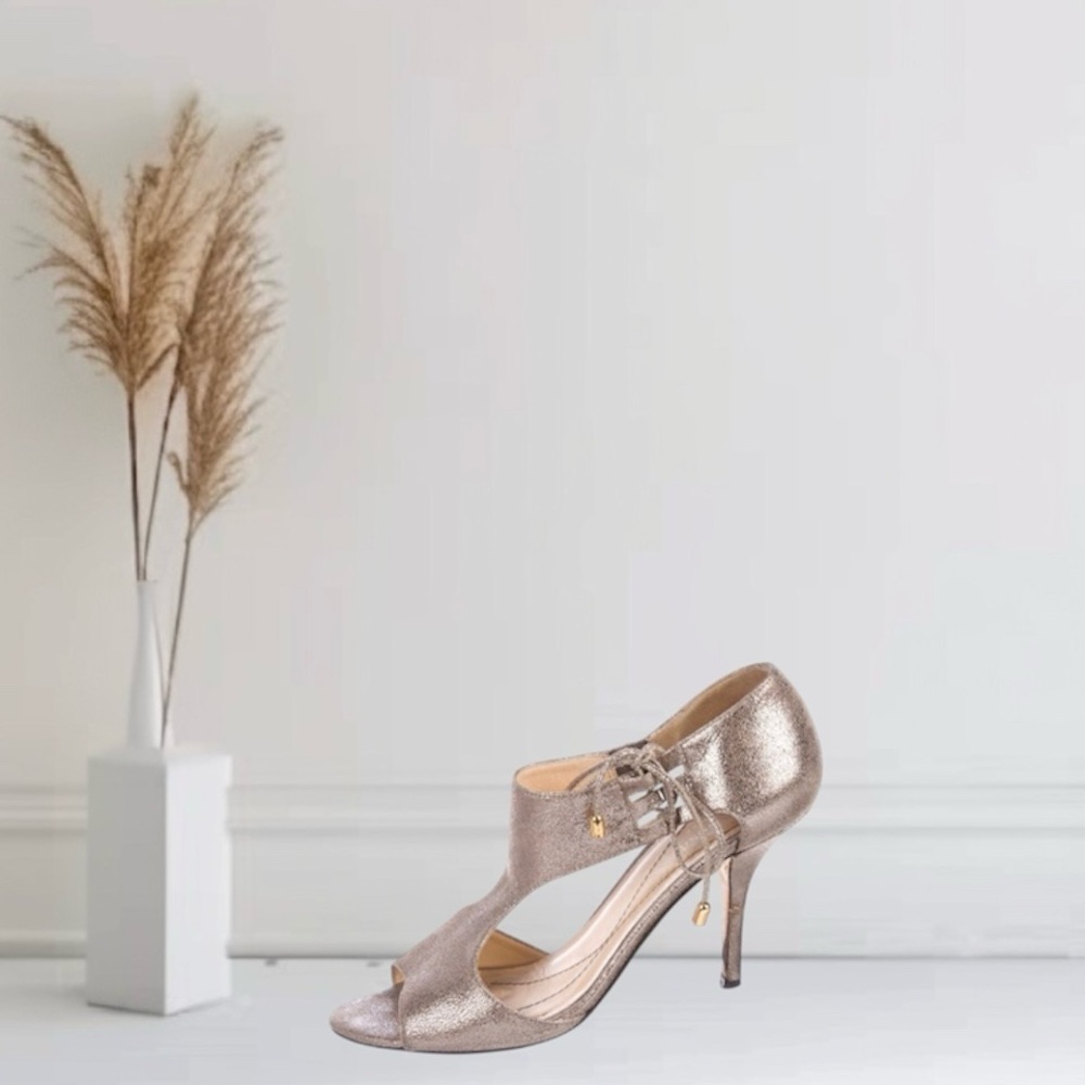 Kate Spade Rose Gold Metallic Leather Pumps